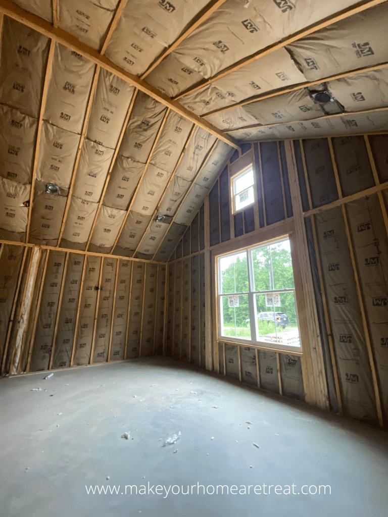 fiber Insulation in a new home construction 