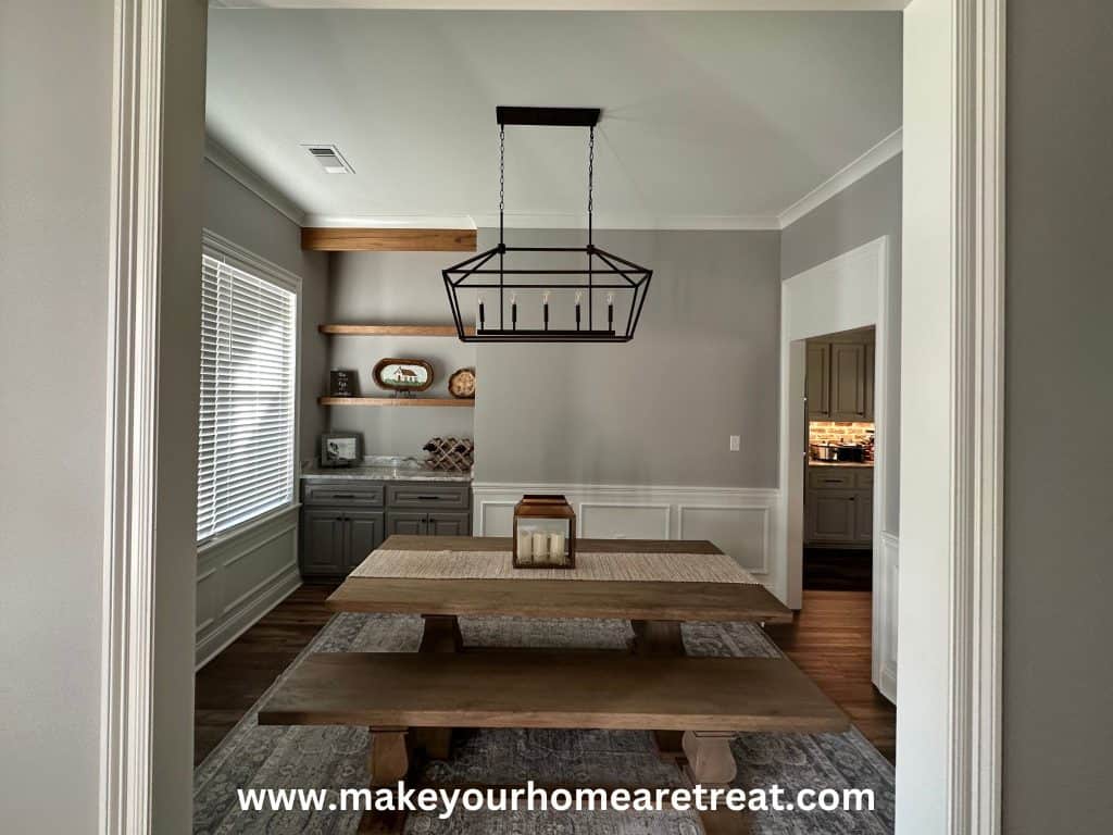Dining room example for new home construction 