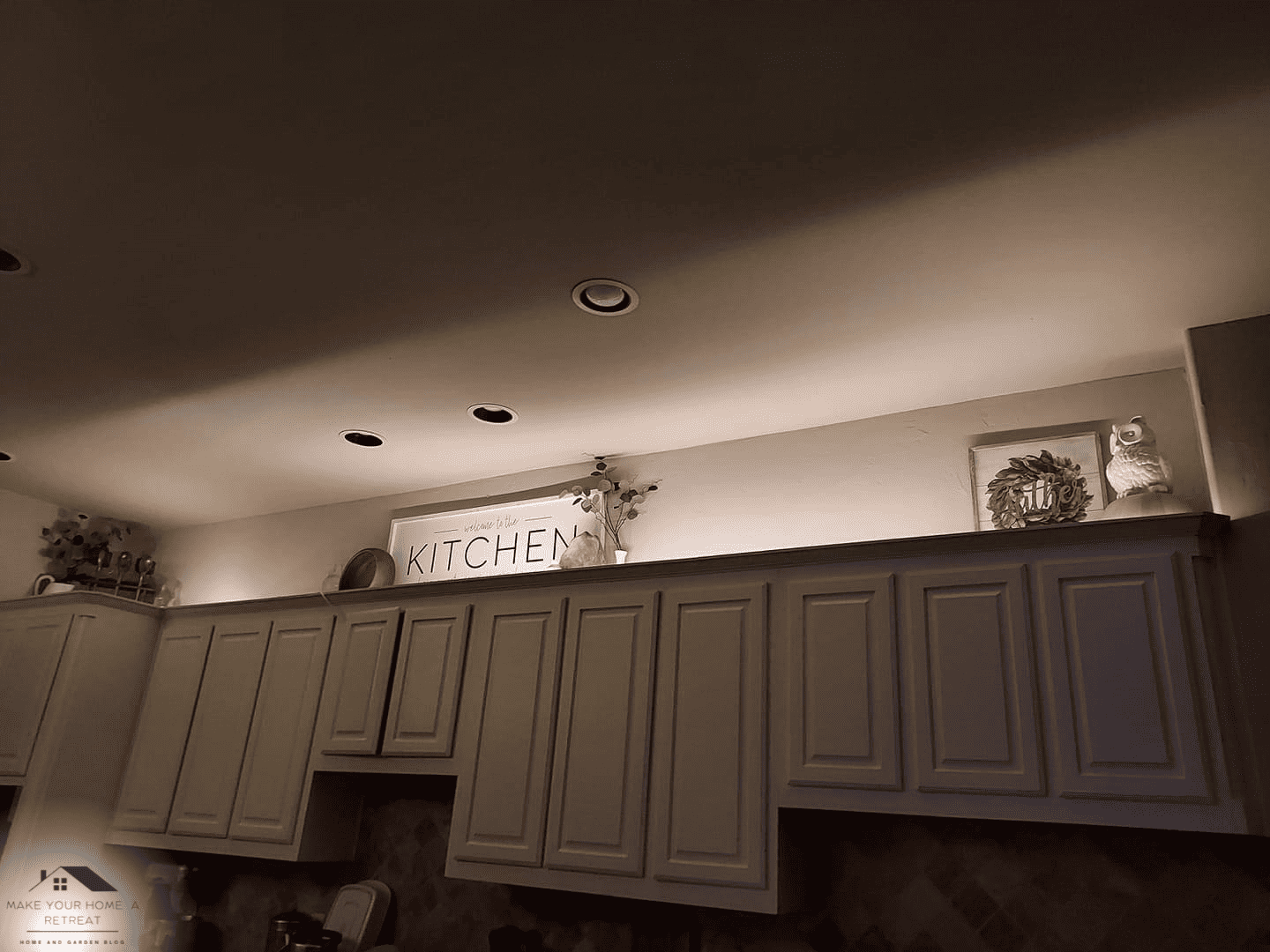Smooth White Above Cabinet Lighting